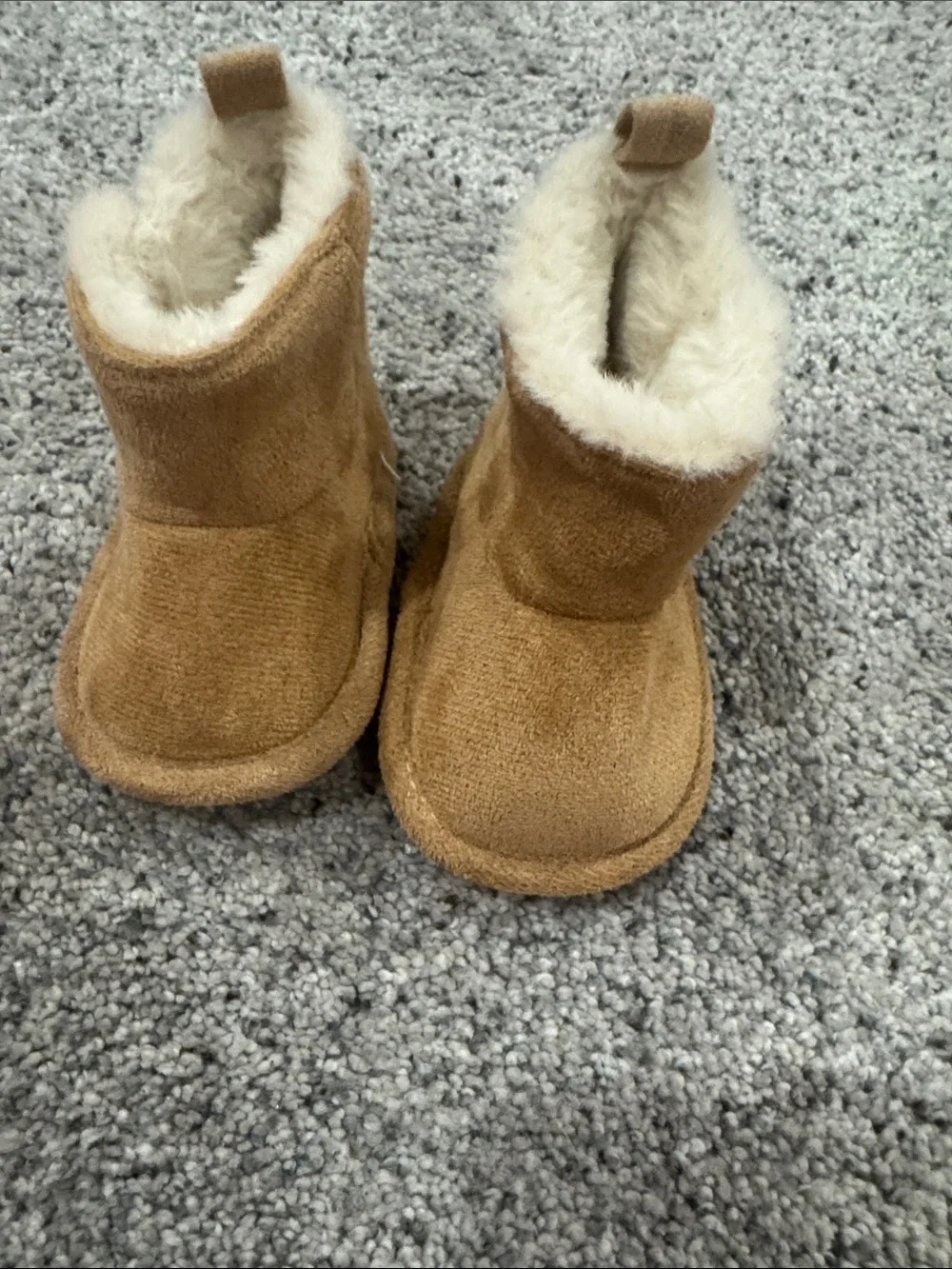 Cat & Jack Kids Tan Faux-Shearling Booties